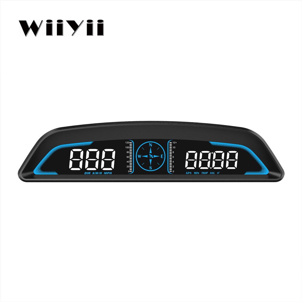 2023 WiiYii G3 GPS Speedometer HUD Car Speedometer with Clock Fatigue Driving Alarm Voltage Alarm